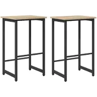 Syfax Deux tabourets de bar, bois de chêne Sonoma, dimensions 40 x 32 x 64 cm