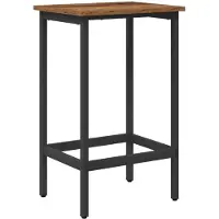 Syfax Tabouret de bar en bois vieilli, dimensions 40 x 32 x 74 cm, fabriqué en bois composite