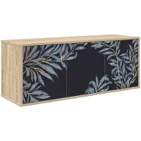 Syfax Meuble TV mural DOKKUM, dimensions : 102 x 33 x 40 cm, finition chêne Sonoma