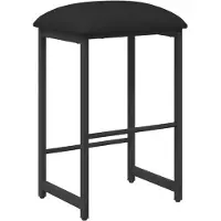 Syfax Tabouret de bar, noir, 40 x 32 x 64 cm, en bois d'ingénierie