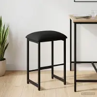 Prolenta Maison Exclusive - Tabouret de bar noir, dimensions 40 x 32 x 64 cm, en matériau composite bois