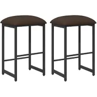 Syfax Deux tabourets de bar, couleur gris foncé, dimensions 40 x 32 x 74 cm