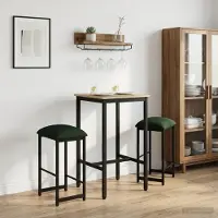 Prolenta Maison Exclusive - 2 tabourets de bar, vert foncé, 40 x 32 x 74 cm, en bois composite