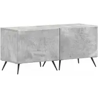 vidaXL , meuble TV LED, 5 pièces, gris béton, matériau de bois