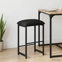 Prolenta Maison Exclusive - Tabouret de bar noir, 40 x 32 x 74 cm, en matériau composite bois