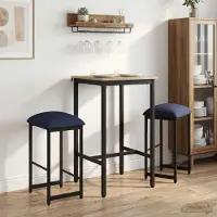 Prolenta Maison Exclusive - 2 tabourets de bar. Couleur : bleu. Dimensions : 40 x 32 x 74 cm. Matériau : bois composite
