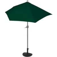 Mendler Parasol Semi-Circulaire Parla, Demi-Parasol Balcon, Uv 50+ Polyester/Alu 3kg 300cm Vert Avec Support