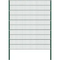 vidaXL Clôture Zaunfeld avec poteaux en fer, 1,7 x 2 mètres, vert