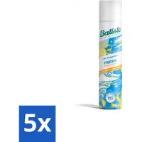 Batiste - Fresh - Shampooing sec - Parfum frais et propre - Rafraîchit et donne de la tenue - 200 ml - Pack avantage - 5 pièces
