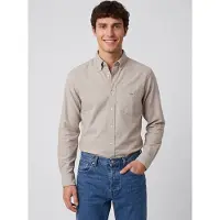 Gant pour homme. 3000200 Chemise Oxford classique Regular Fit taupe (M), Casuel, Gris, Coton, Manche longue