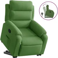 vidaXL Fauteuil relax releveur vert clair velours