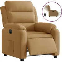 vidaXL Fauteuil relax électrique marron velours