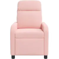 vidaXL Fauteuil , tissu bouclé rose