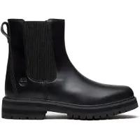 Timberland pour femme. TB0A2KK2W021 Bottines Chelsea en cuir Britton Drive noir (38.5 W), Plat, Aucun, Casuel