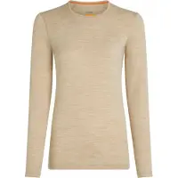 Icebreaker - Première couche en laine de mérinos - W Merino 200 Oasis LS Crewe Bay Heather en Laine - Taille S - Beige