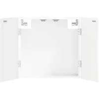 vidaXL Armoire pour cible de fléchettes ALKMAAR, blanc brillant, 52,5 x 10,5 x 53,5 cm