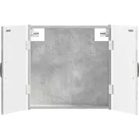 vidaXL Armoire pour cible de fléchettes HOORN, gris béton, 52,5 x 10,5 x 53,5 cm