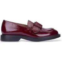 Wonders pour femme. A-5303 Mocassins en Cuir Lack bordeaux (39), Plat, Aucun, Grenat, Classique, Vernis