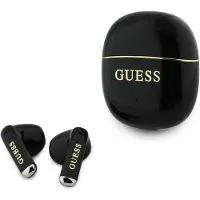 GUESS Écouteurs TWS Glossy Gold Line Classic, couleur noire