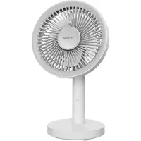 Platinet Ventilateur de bureau rechargeable par USB, 1 800 mAh, 4 W (46228), Ventilateur, Blanc, Gris