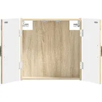 vidaXL Armoire pour jeu de fléchettes, modèle HOORN, en chêne Sonoma, dimensions : 52,5 x 10,5 x 53,5 cm