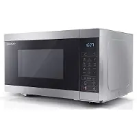 Sharp YC-MG81U-S Micro-ondes à commande numérique tactile de 28 L 900W avec gril de 1100W et intérieur en émail céramique - Argent