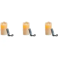 Jojomino 3X Bougies LED, Bougies Scintillantes Sans Flamme, Bougie Rechargeable, Véritables Bougies En Cire avec Télécommande, 10 cm