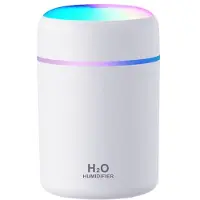 TAUOH Humidificateur Portable à Brume Fraîche, Petit Modèle de 300 Ml avec 2 Modes de Brumisation et Veilleuse LED pour la Chambre à Coucher