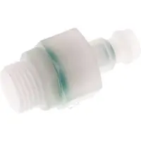 Tameson PVDF DN 5 Bouchon d'accouplement G 1/4 pouce filetage mâle double obturation