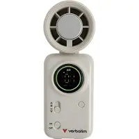 Verbatim Ventilateur portable Cool ’n’ Go Ice Touch Mini, blanc/argent, Ventilateur, Blanc, Argent