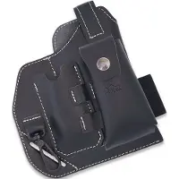 MKM Knives MKM EDC Belt Organizer Sheath MK BOLS-1BK Black Leather, étui de ceinture
