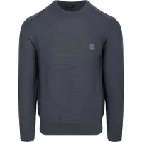 BOSS Pull en coton piqué avec écusson à logo