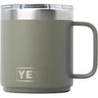 Yeti Rambler Stackable Mug 2.0 10oz Mag Slider Lid, Pampa Green, mug thermos empilable avec couvercle, 295 ml