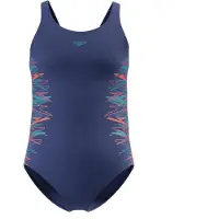 Speedo Placement Muscleback Swimsuit Bleu 15-16 Years Fille