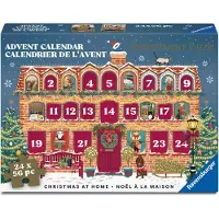 Sonstige Verlage Calendrier de l'Avent sous forme de puzzle « Christmas at Home »