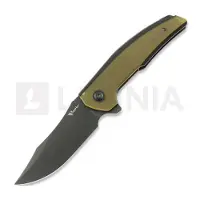 Reate Couteau pliant Jack Jr., Black Aluminum/Ultem, Black DLC