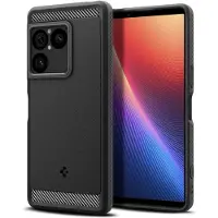Spigen Rugged Armor Sony Xperia 1 VIII Noir mat (Sony Xperia 1 VII), Coque pour téléphone portable, Noir
