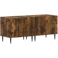 vidaXL Meuble TV en bois imitation chêne fumé