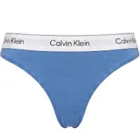 Calvin Klein Underwear String bleu foncé / noir / blanc