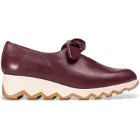 Wonders pour femme. C-7611 Chaussures en cuir Simon 11 marron (38), Plat, Lacets, Casuel, Grenat