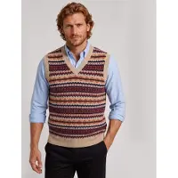 Sebago pour homme. 761264W Gilet Stow multicolore (L), Casuel, Laine, Sans manches / bretelles