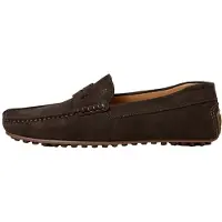 Hackett London pour homme. HMS200080 Mocassins en daim Driver Saddle marron (41), Plat, Cuir, Aucun, Casuel