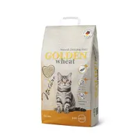 Pet Earth – GOLDEN blé - Nature - Litière pour chat 18 l (Agglomérant, Non poussiéreux, 18 l)