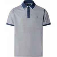 Hackett London pour homme. HM5600221 Polo Two Tone gris, bleu (L), Casuel, Coton, Classique, Manche courte