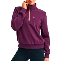 Roxy - Polaire en sherpa - Wow Half Zip Polar Fleece Blackberry Wine pour Femme - Taille M - Bordeaux