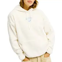 Roxy - Sweat à capuche en sherpa - Cool Calling Polar Fleece Pullover Egret pour Femme - Taille L - Beige