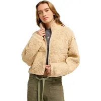 Roxy - Polaire zippée - Blurry Cloud Polar Pebble Outline Mo pour Femme en Nylon - Taille L - Beige