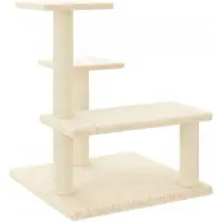 vidaXL Arbre à chat avec colonnes à griffer en sisal 61 cm Arbre à grimper Arbre de jeu pour chats