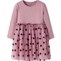 Name it Robe 'NMFNAGINA' rose ancienne / noir