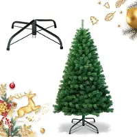HENGDA 150cm Arbre de Noël artificiel, Sapin avec support métallique, Arbre de Noël 488 pointes aiguilles PVC, Arbre artificiel Noël système de pliage vert